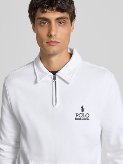 Polo Ralph Lauren Sweatshirt mit Polokragen Weiss 3
