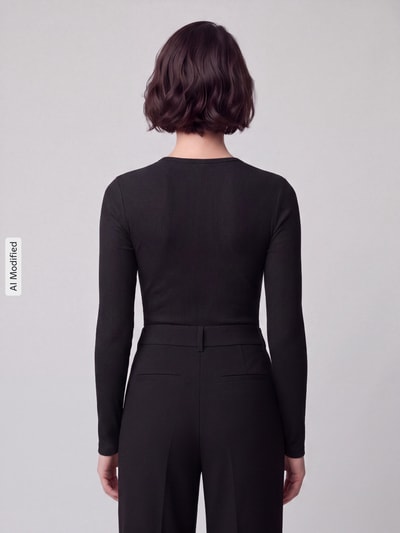 Jake*s Casual Slim Fit Body aus reiner Baumwolle Black 5