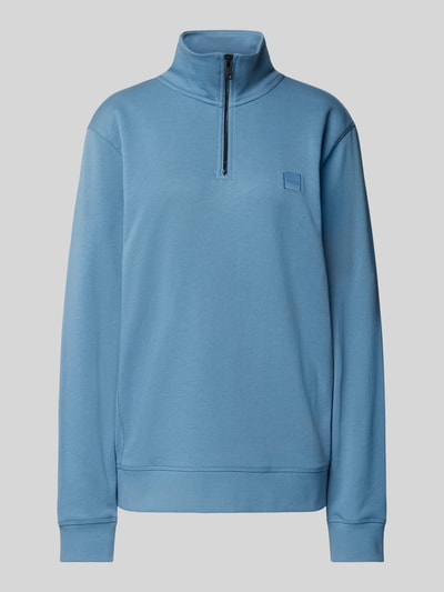 BOSS Orange Sweatshirt met opstaande kraag, model 'Zertrust' Bleu - 1