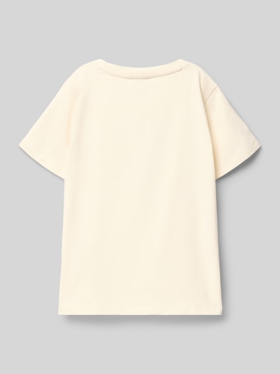 Steiff Regular Fit T-Shirt mit Logo-Patch Ecru 3
