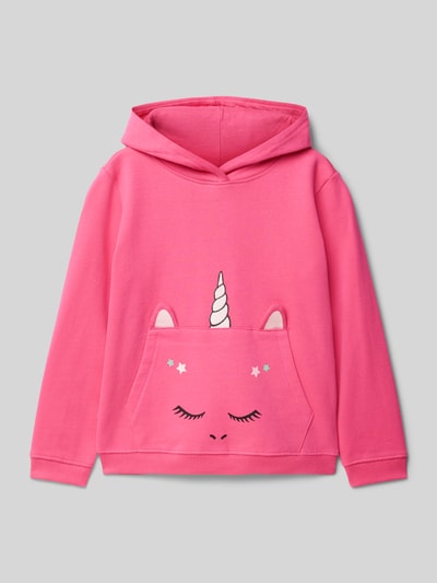 Blue Seven Loose Fit Hoodie mit Känguru-Tasche Pink 1