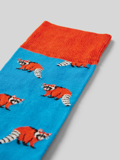 DillySocks Socken mit Motiv-Stitching Modell 'Look Racoon' Hellblau 2