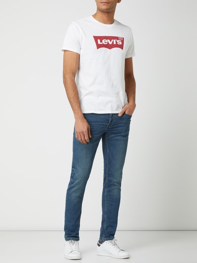 Levi's® T-shirt z bawełny z nadrukiem z logo  Biały 1