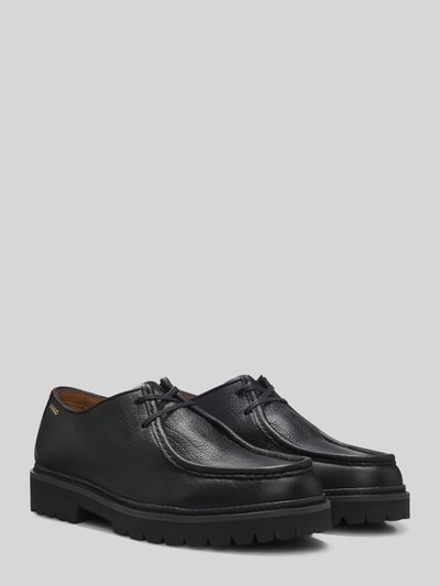 HUGO Schnürschuhe aus echtem Leder mit Label-Prägung Black 1