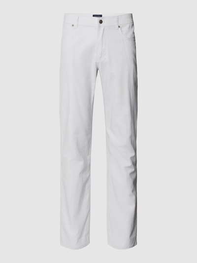 Christian Berg Men Hose aus Leinen-Mix im 5-Pocket-Design Hellgrau 2