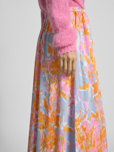 mbyM Midirock aus Viskose mit elastischem Bund Modell 'Aveline' Orange 3