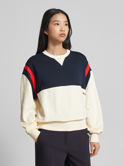 Tommy Hilfiger Sweatshirt in colour-blocking-design Ecru - 4