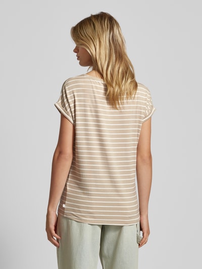 QS T-Shirt mit Streifenmuster Beige 5