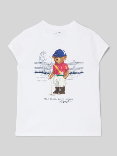 Polo Ralph Lauren Kids t-shirt z nadrukiem z motywem i okrągłym dekoltem Biały 1