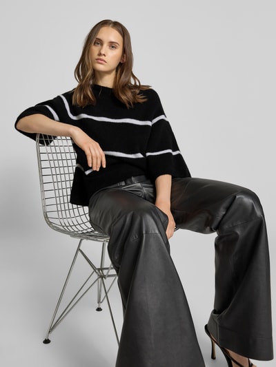 black palms Oversized Pullover in Strick-Optik Black 3