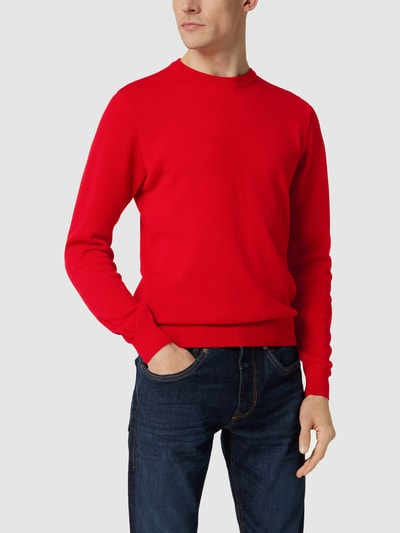 Paul & Shark Gebreide pullover met labelpatch Rood - 4