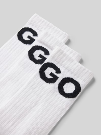 HUGO Socken mit Statement-Print im 3er-Pack Weiss 2