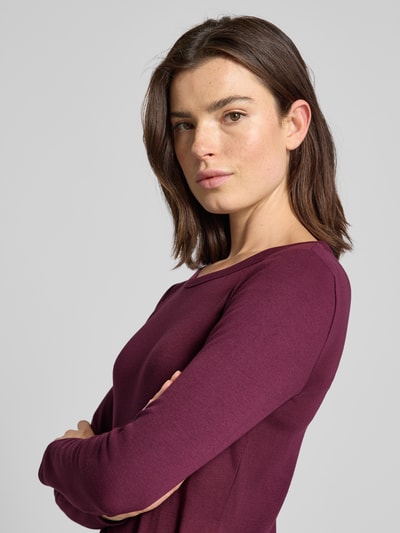 Tom Tailor Regular Fit Langarmshirt aus Baumwoll-Mix Bordeaux 3
