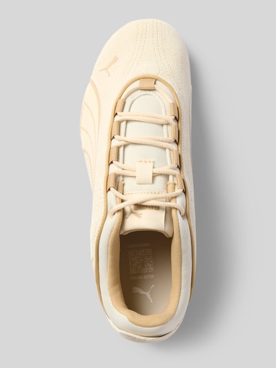 Produktfoto, Sneaker aus Leder-Mix mit Logo-Stitching von PUMA in Beige mit Abgerundete-Spitze, Label-Details und Schnürung, Damen Sneaker