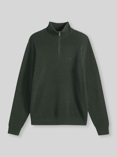 Levi's® Relaxed Fit Pullover aus reiner Baumwolle Modell 'QUARTER' Oliv 2