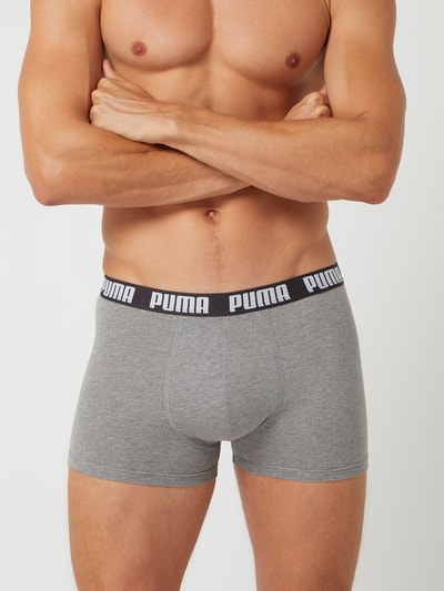 Puma Trunks mit Stretch-Anteil im 3er-Pack Mittelgrau Melange 3