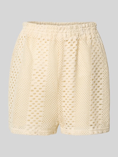 Colourful Rebel Regular Fit Shorts mit Häkelspitze Modell 'Nolita' Offwhite 2
