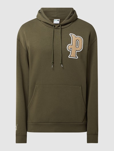 PUMA PERFORMANCE Oversized Hoodie mit Logo aus Frottee Oliv 2