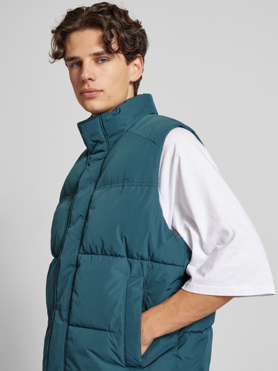 Jack & Jones Steppweste mit Stehkragen Modell 'BRADLEY' Petrol 3