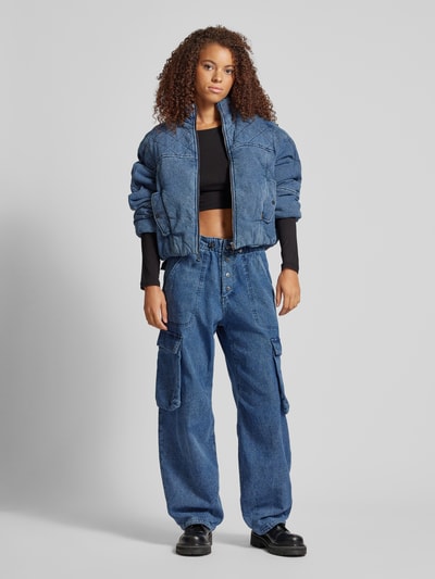 G-Star Raw Bomberka z imitacji denimu Jeansowy niebieski 1