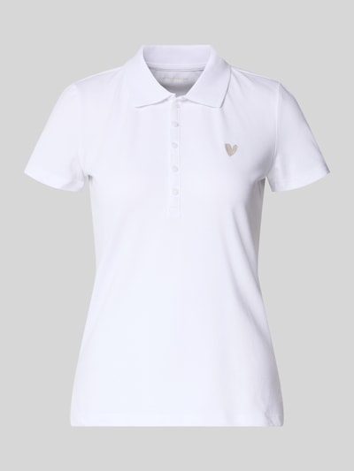 Produktfoto, Regular Fit T-Shirt aus Baumwoll-Mix von Tom Tailor, Optik: Unifarben, Polokragen, Kurzarm, Material: Baumwoll-Mix, Damen