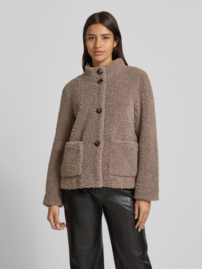 FUCHS SCHMITT Regular Fit Jacke aus Teddyfell mit Stehkragen Taupe 4