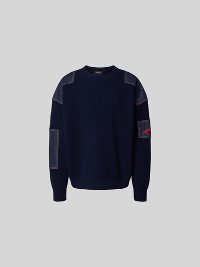 Dsquared2 Sweatshirt mit gerippten Abschlüssen Dunkelblau 2