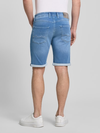 MAC Regular Fit Bermudas in Denim-Optik mit Eingrifftaschen Hellblau 5