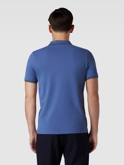 JOOP! Collection Slim fit poloshirt met contraststrepen, model 'Pavlos' Oceaanblauw - 5