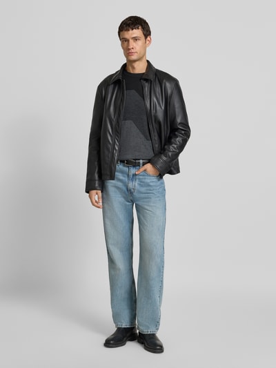 Antony Morato Gebreide pullover met ribboorden Zwart - 1