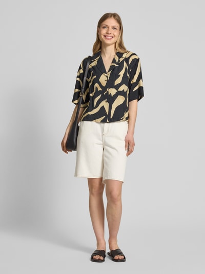 Mango Hemdbluse mit Reverskragen Black 1