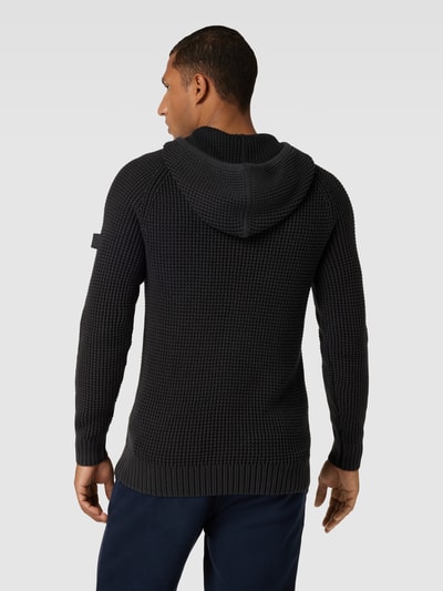 JOOP! Jeans Gebreide pullover met kangoeroezak, model 'Hodor' Zwart - 5