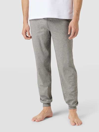 BOSS Sweatpants met labelstitching, model 'Mix&Match Pants' Middengrijs gemêleerd - 4