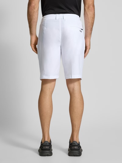 BOSS Green Korte broek met achterzak, model 'Speedflex' Wit - 5