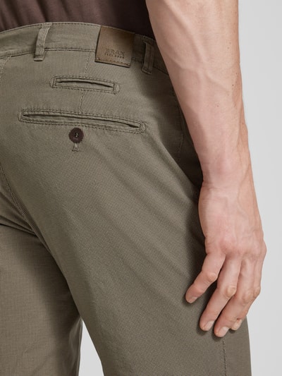 Brax Spodnie o kroju regular fit z wpuszczanymi kieszeniami model ‘FABIO’ Khaki 3