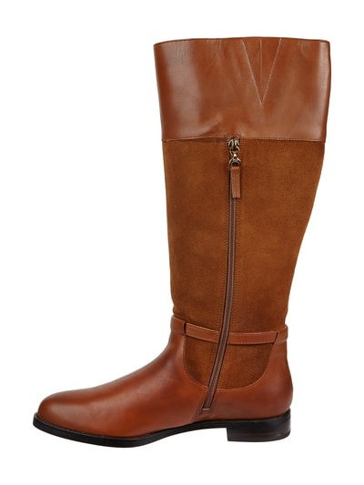 Lauren Ralph Lauren Stiefel aus Veloursleder und Leder Cognac 4