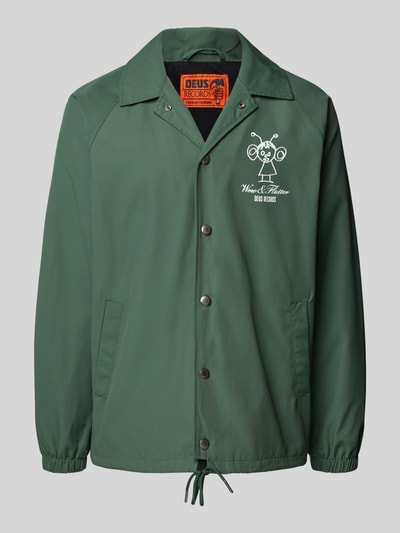 DEUS EX MACHINA Jack met reverskraag en steekzakken Olijfgroen - 2