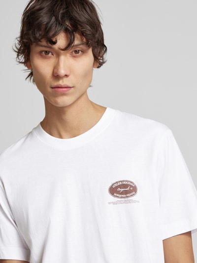 Jack & Jones T-shirt z nadrukiem z logo model ‘BOSTON’ Biały 3