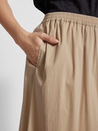 mbyM Długa spódnica z elastycznym pasem model ‘Adica’ Beżowy 3