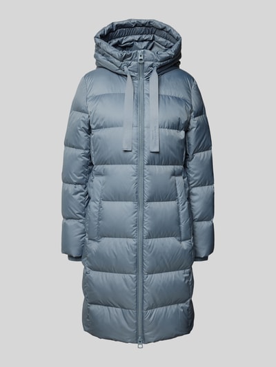 Marc O'Polo Płaszcz puchowy o kroju shaped fit z kapturem Szaroniebieski 2