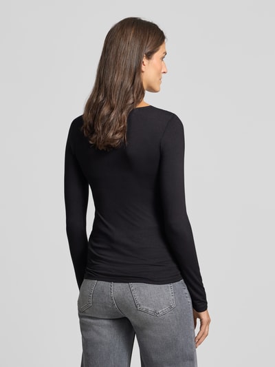 Vero Moda Regular Fit Langarmshirt aus Viskose-Mix Modell 'ROSA' Black 5