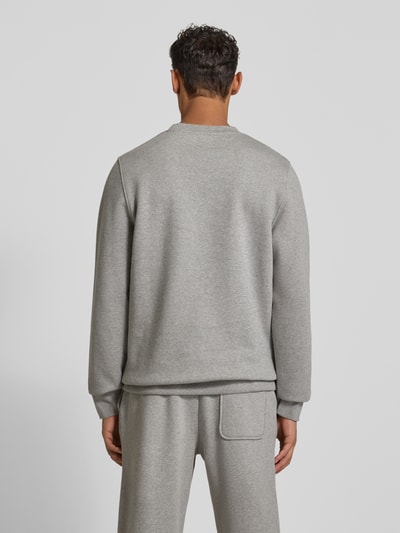 Wood Wood Sweatshirt met labelstitching, model 'Tye' Middengrijs - 5