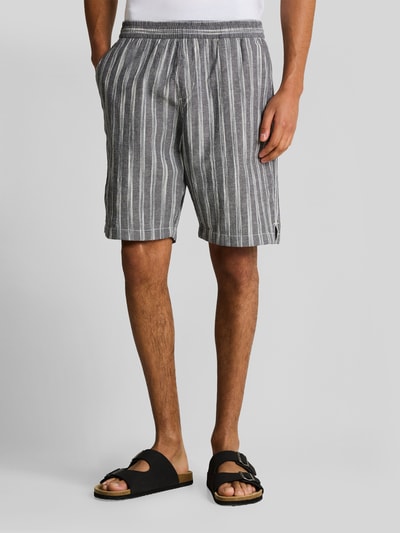 Tom Tailor Denim Regular Fit Shorts aus Baumwoll-Leinen-Mix Hellgrau 4
