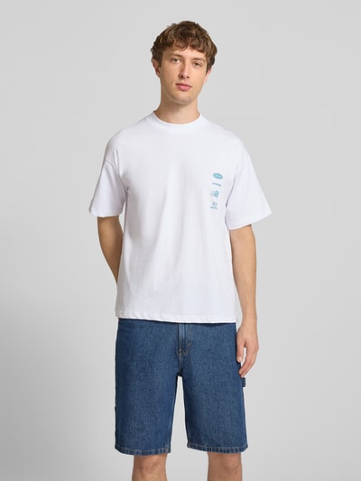 ANOTHER COTTON LAB T-shirt z nadrukami z logo i okrągłym dekoltem Biały 4