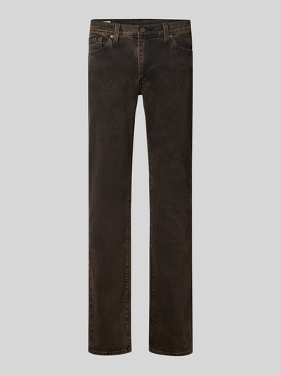 Levi's® slim fit jeans van katoenmix model '511® SLIM' Donkerbruin - 1