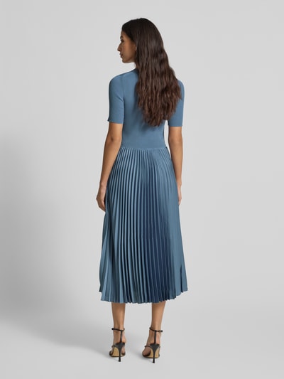 BOSS Nauwsluitende midi-jurk van viscosemix, model 'FADRIDI' Rookblauw - 5