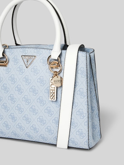 Guess Tote Bag mit Label-Anhänger Modell 'NOELLE' Hellblau 3