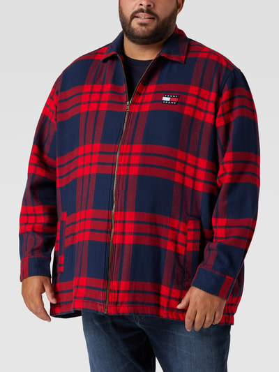 Tommy Jeans Plus Kurtka koszulowa PLUS SIZE ze wzorem w szkocką kratę model ‘CHECK ZIP’ Czerwony 4