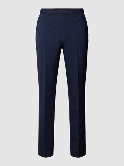 HUGO Pantalon met ruitmotief, model 'Hesten' Marineblauw - 2