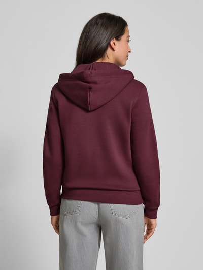 Gant Bluza rozpinana o kroju regular fit z wyhaftowanym logo model ‘Shield’ Bordowy 5